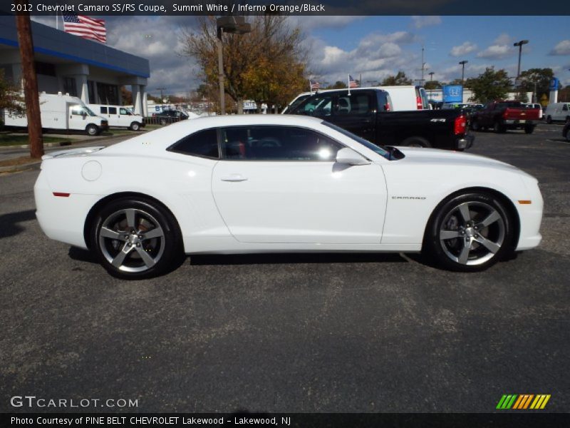 Summit White / Inferno Orange/Black 2012 Chevrolet Camaro SS/RS Coupe