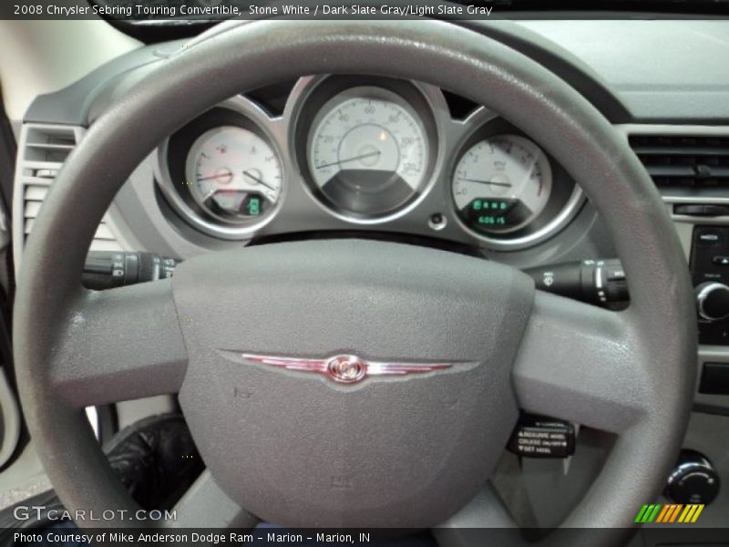 Stone White / Dark Slate Gray/Light Slate Gray 2008 Chrysler Sebring Touring Convertible