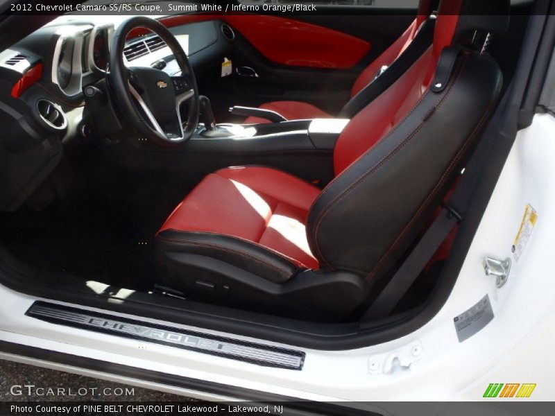 Summit White / Inferno Orange/Black 2012 Chevrolet Camaro SS/RS Coupe
