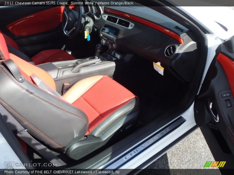 Summit White / Inferno Orange/Black 2012 Chevrolet Camaro SS/RS Coupe