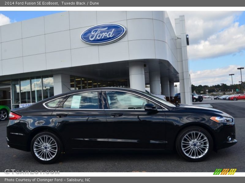 Tuxedo Black / Dune 2014 Ford Fusion SE EcoBoost