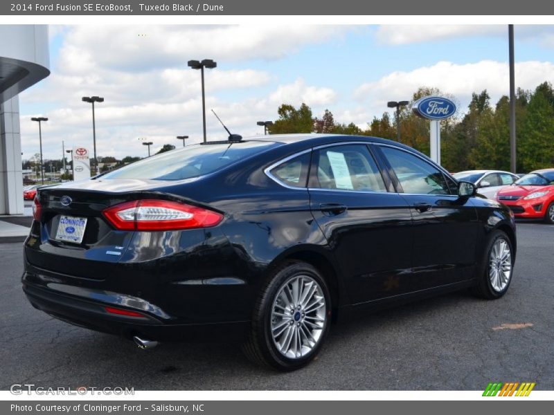 Tuxedo Black / Dune 2014 Ford Fusion SE EcoBoost