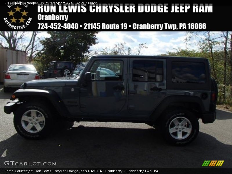 Anvil / Black 2014 Jeep Wrangler Unlimited Sport 4x4