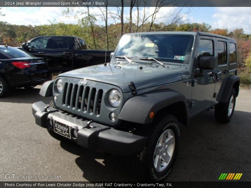 Anvil / Black 2014 Jeep Wrangler Unlimited Sport 4x4