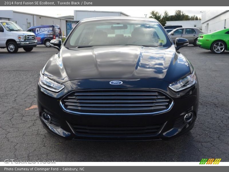 Tuxedo Black / Dune 2014 Ford Fusion SE EcoBoost