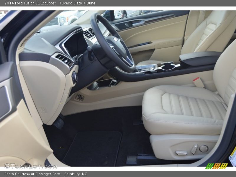 Tuxedo Black / Dune 2014 Ford Fusion SE EcoBoost