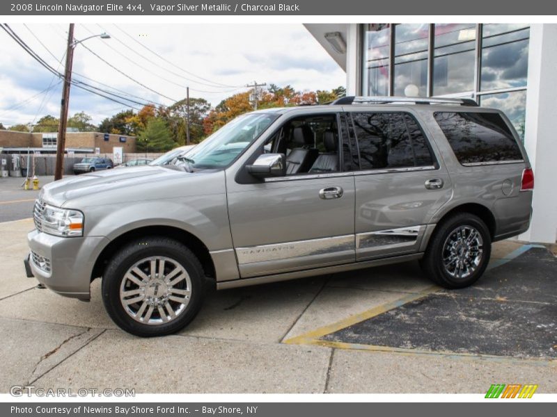 Vapor Silver Metallic / Charcoal Black 2008 Lincoln Navigator Elite 4x4