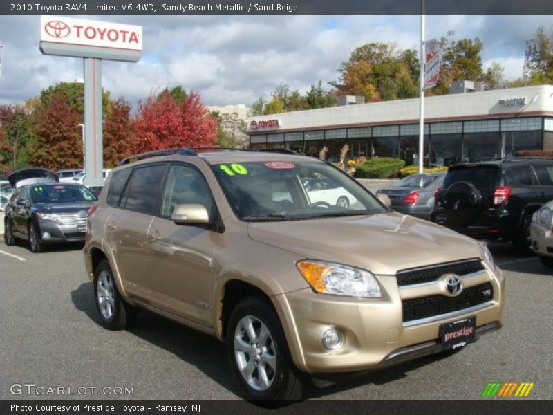 Sandy Beach Metallic / Sand Beige 2010 Toyota RAV4 Limited V6 4WD