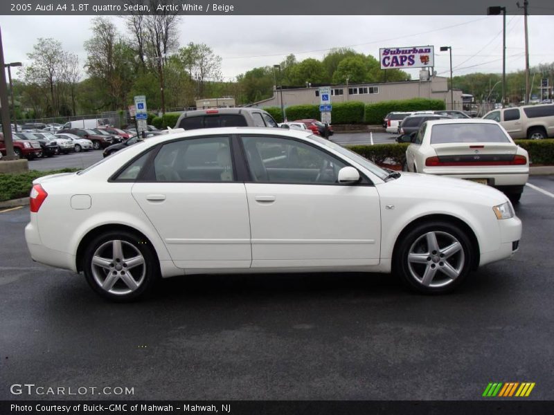 Arctic White / Beige 2005 Audi A4 1.8T quattro Sedan