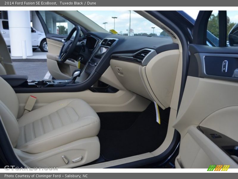 Tuxedo Black / Dune 2014 Ford Fusion SE EcoBoost