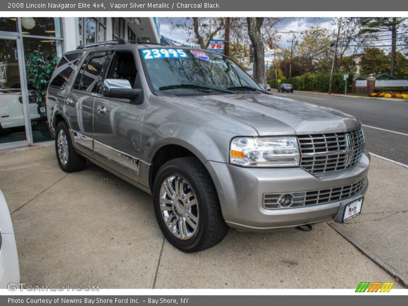Vapor Silver Metallic / Charcoal Black 2008 Lincoln Navigator Elite 4x4