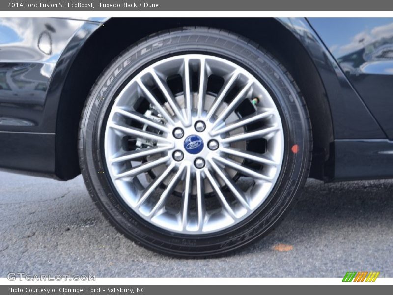 Tuxedo Black / Dune 2014 Ford Fusion SE EcoBoost