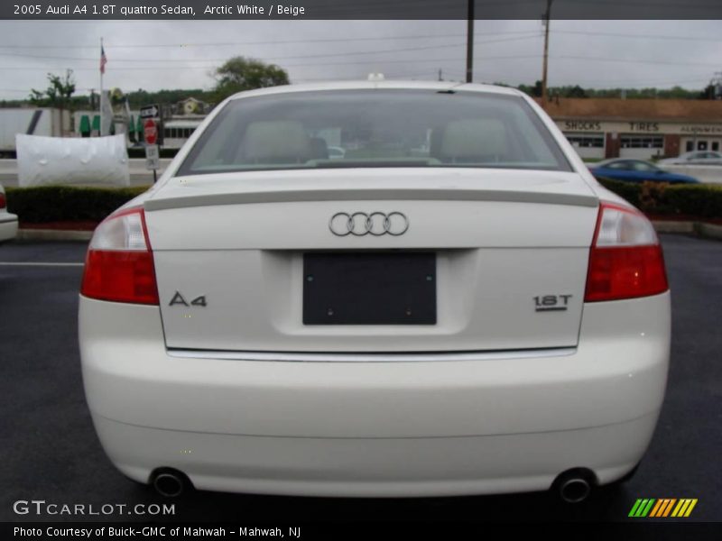 Arctic White / Beige 2005 Audi A4 1.8T quattro Sedan