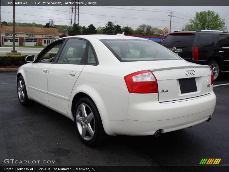 Arctic White / Beige 2005 Audi A4 1.8T quattro Sedan