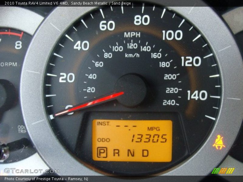 Sandy Beach Metallic / Sand Beige 2010 Toyota RAV4 Limited V6 4WD