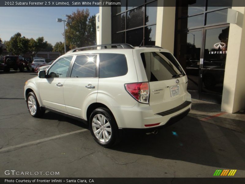 Satin White Pearl / Platinum 2012 Subaru Forester 2.5 X Limited