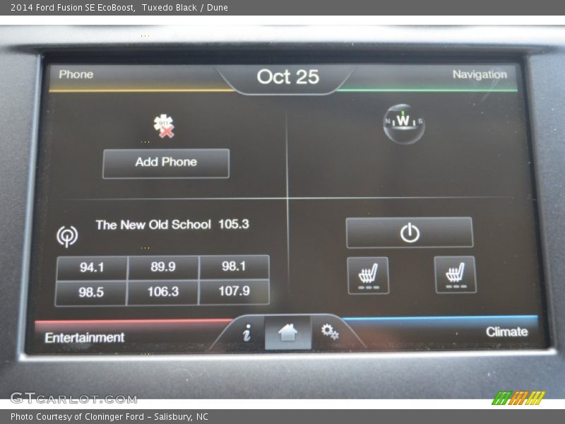 Tuxedo Black / Dune 2014 Ford Fusion SE EcoBoost
