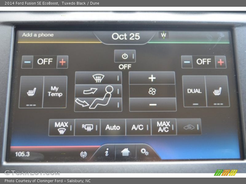Tuxedo Black / Dune 2014 Ford Fusion SE EcoBoost