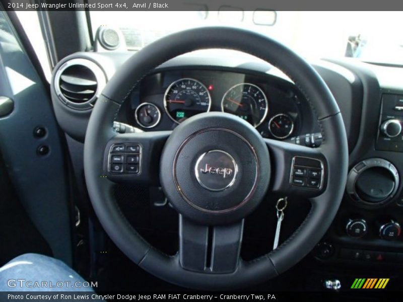 Anvil / Black 2014 Jeep Wrangler Unlimited Sport 4x4