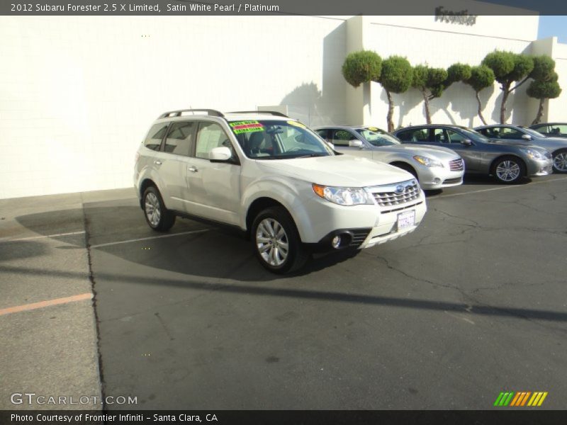 Satin White Pearl / Platinum 2012 Subaru Forester 2.5 X Limited