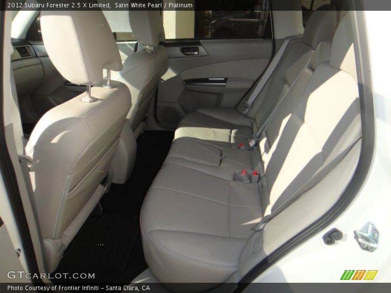 Rear Seat of 2012 Forester 2.5 X Limited