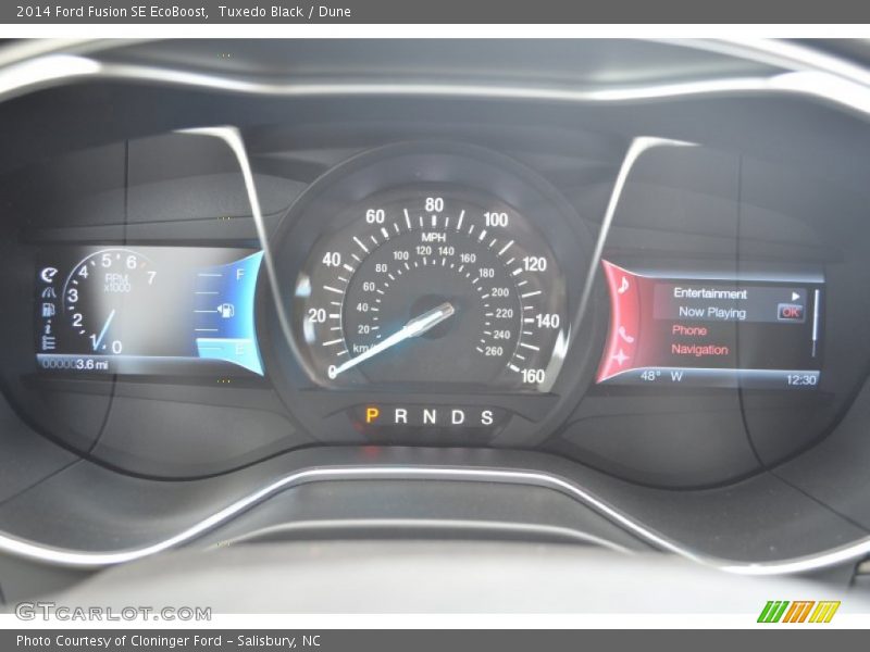 Tuxedo Black / Dune 2014 Ford Fusion SE EcoBoost