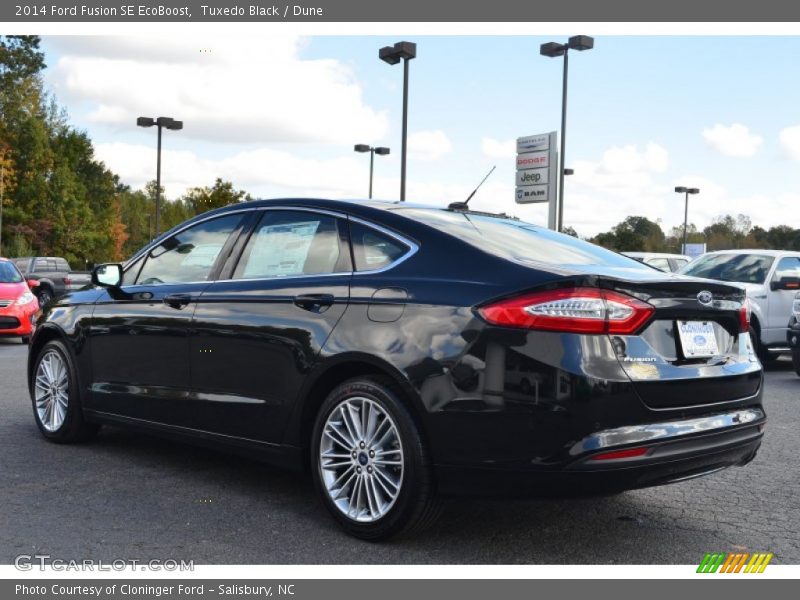Tuxedo Black / Dune 2014 Ford Fusion SE EcoBoost