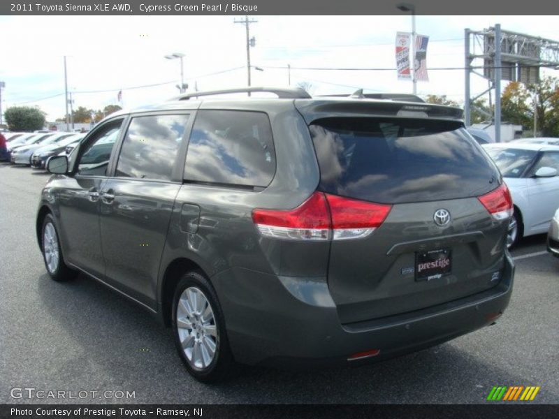Cypress Green Pearl / Bisque 2011 Toyota Sienna XLE AWD