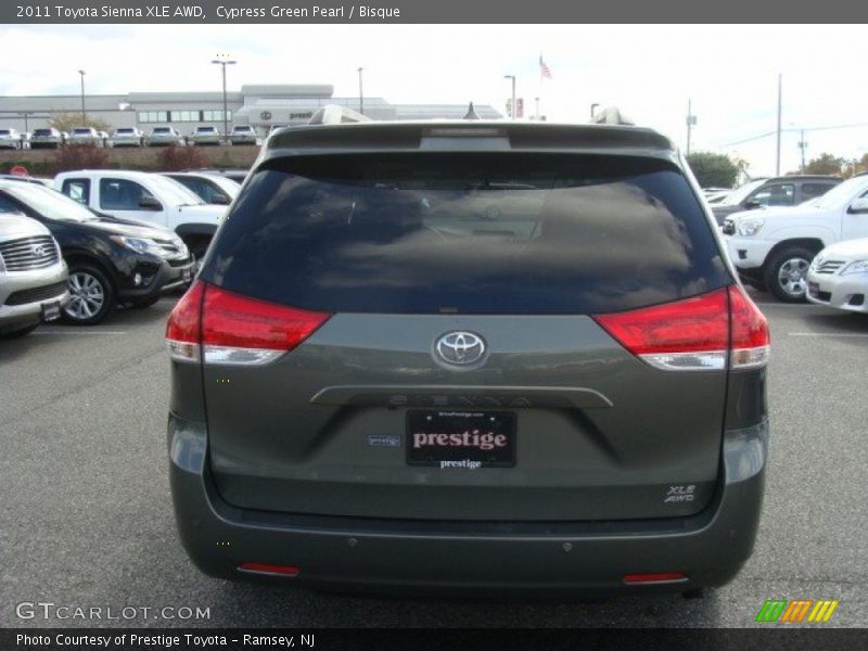 Cypress Green Pearl / Bisque 2011 Toyota Sienna XLE AWD
