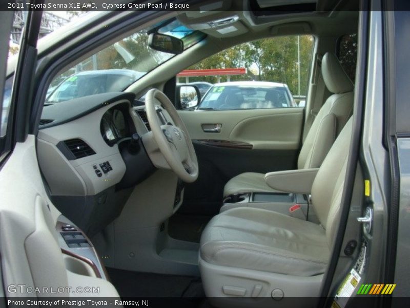 Cypress Green Pearl / Bisque 2011 Toyota Sienna XLE AWD