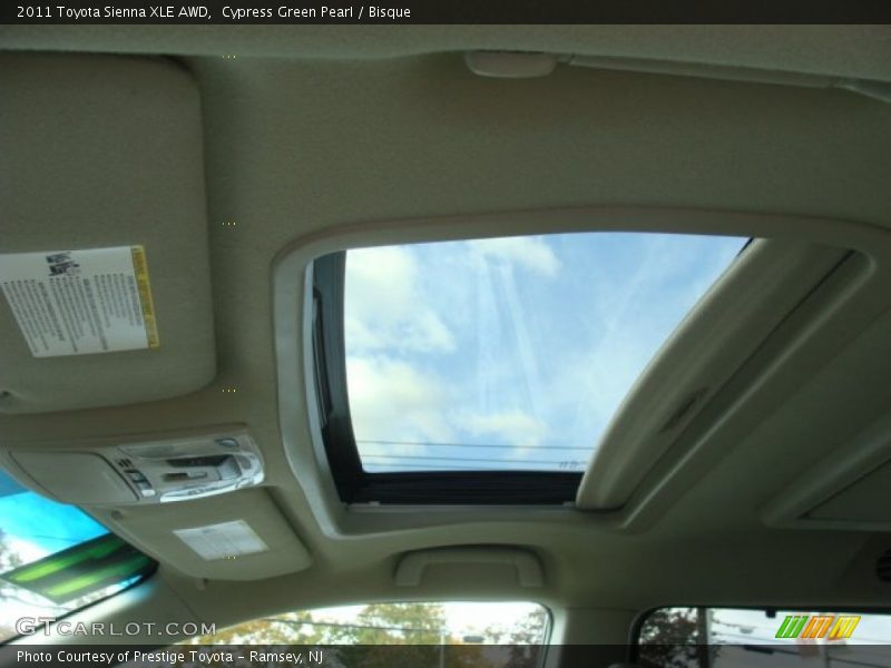 Cypress Green Pearl / Bisque 2011 Toyota Sienna XLE AWD