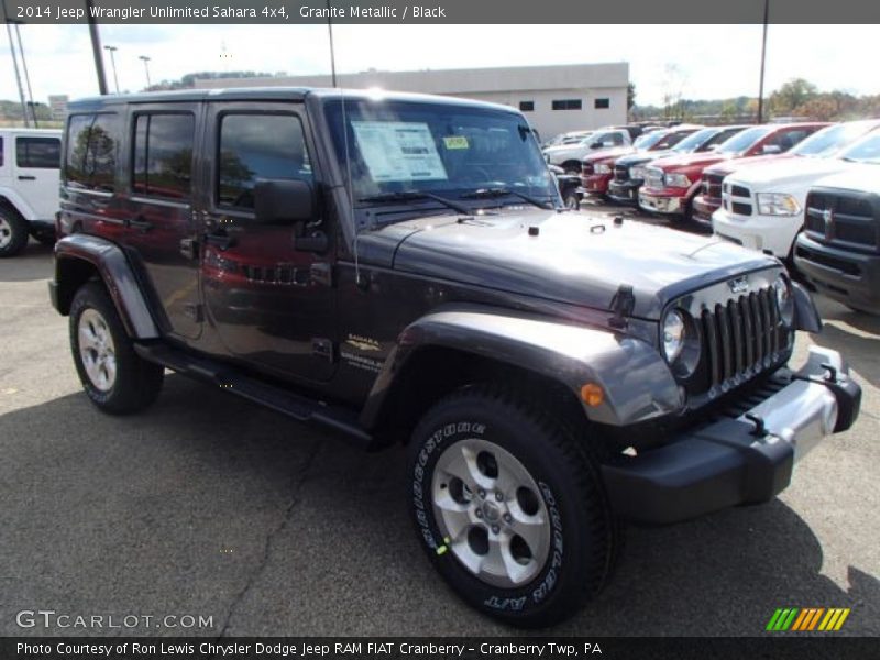 Granite Metallic / Black 2014 Jeep Wrangler Unlimited Sahara 4x4