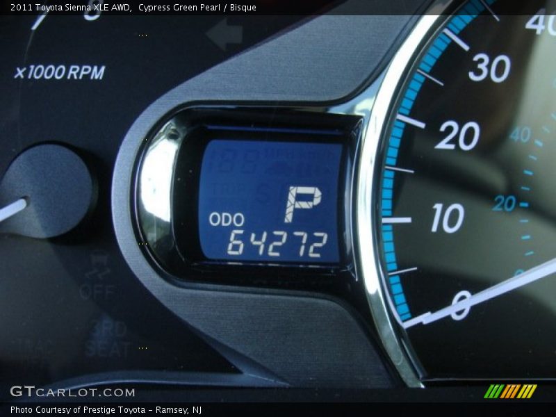 Cypress Green Pearl / Bisque 2011 Toyota Sienna XLE AWD