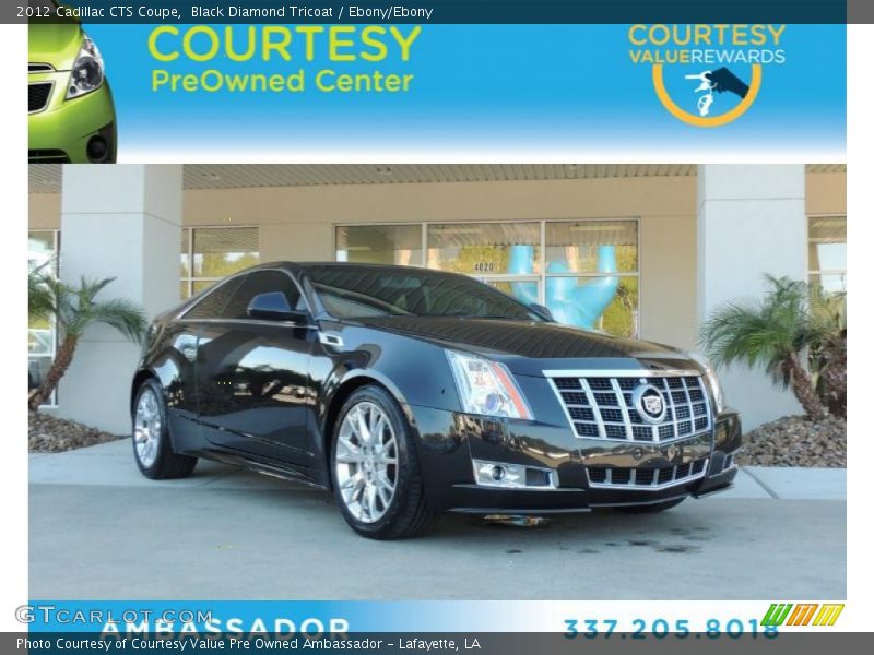 Black Diamond Tricoat / Ebony/Ebony 2012 Cadillac CTS Coupe
