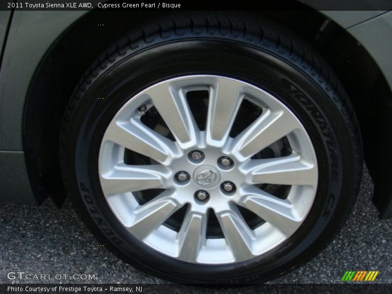 Cypress Green Pearl / Bisque 2011 Toyota Sienna XLE AWD