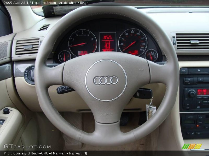 Arctic White / Beige 2005 Audi A4 1.8T quattro Sedan