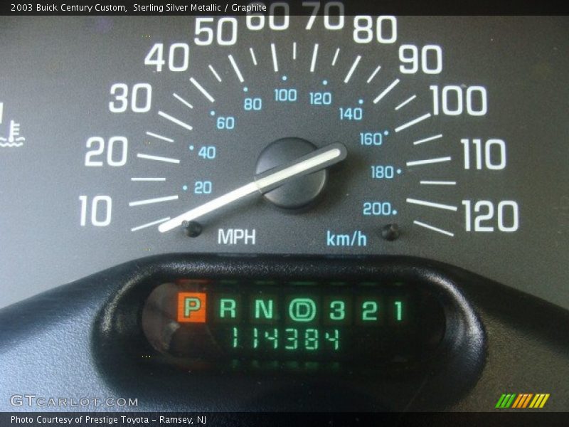 Sterling Silver Metallic / Graphite 2003 Buick Century Custom