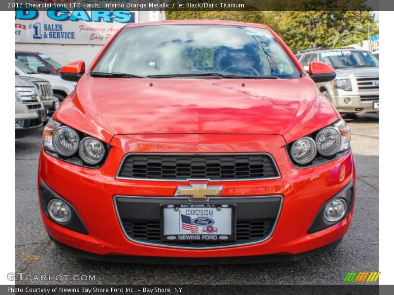Inferno Orange Metallic / Jet Black/Dark Titanium 2012 Chevrolet Sonic LTZ Hatch