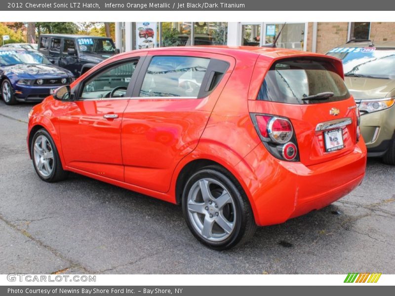 Inferno Orange Metallic / Jet Black/Dark Titanium 2012 Chevrolet Sonic LTZ Hatch