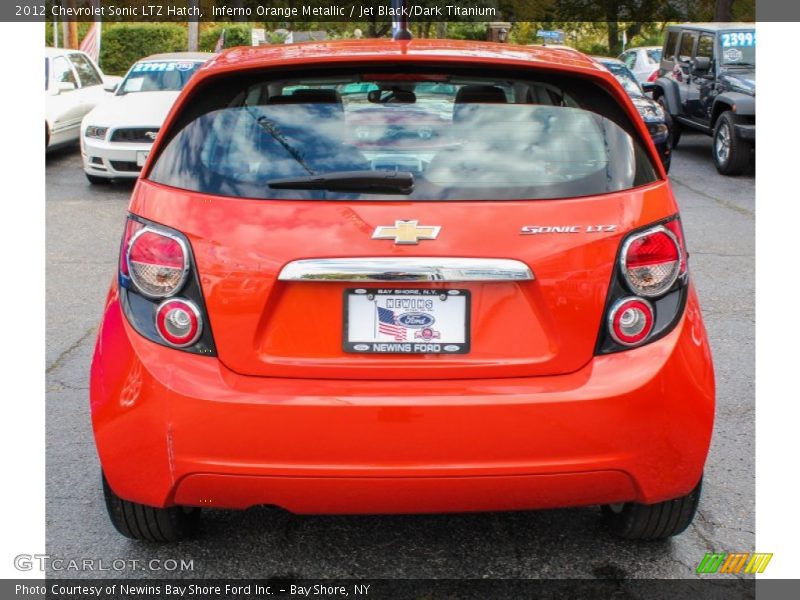 Inferno Orange Metallic / Jet Black/Dark Titanium 2012 Chevrolet Sonic LTZ Hatch