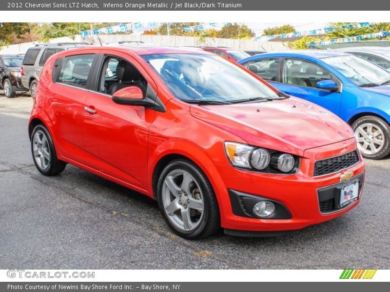Inferno Orange Metallic / Jet Black/Dark Titanium 2012 Chevrolet Sonic LTZ Hatch