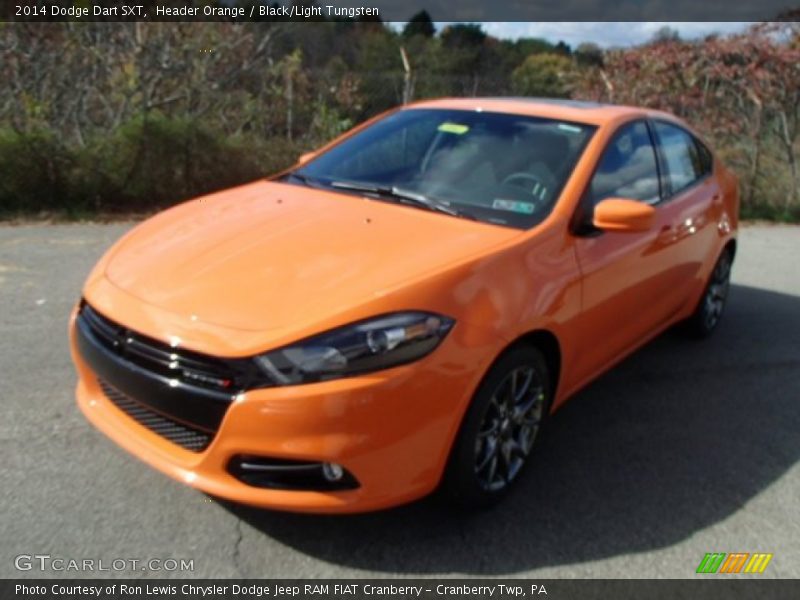 Header Orange / Black/Light Tungsten 2014 Dodge Dart SXT