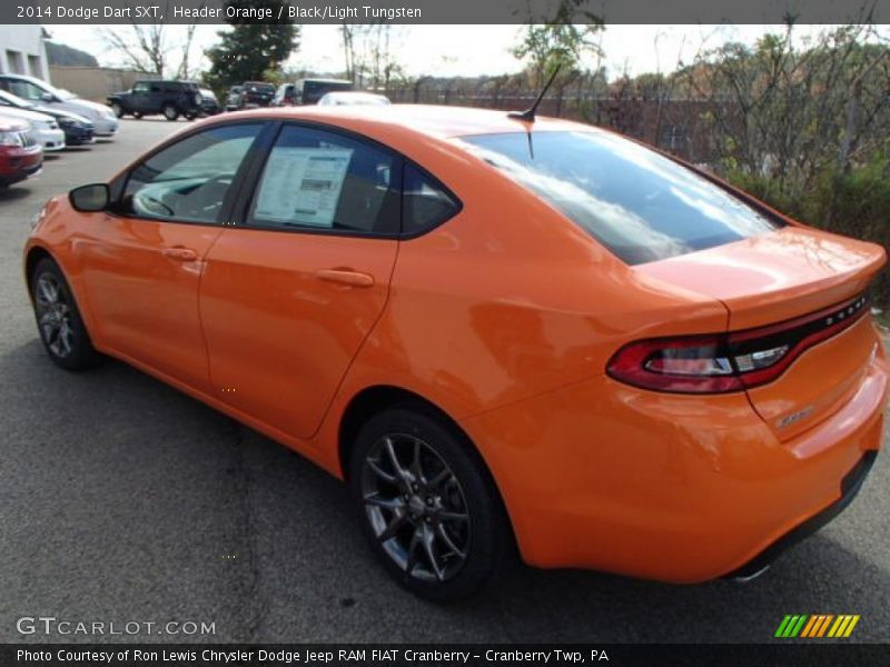 Header Orange / Black/Light Tungsten 2014 Dodge Dart SXT