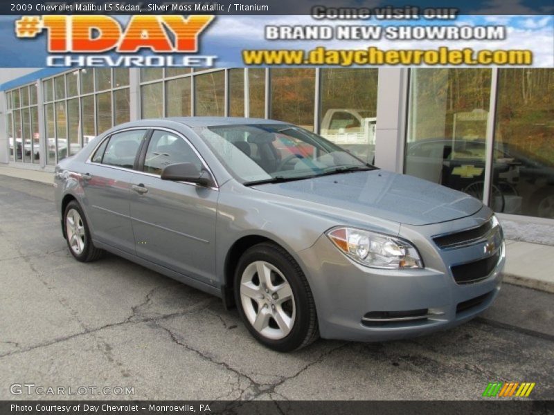 Silver Moss Metallic / Titanium 2009 Chevrolet Malibu LS Sedan