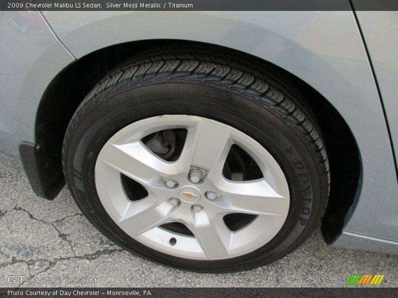Silver Moss Metallic / Titanium 2009 Chevrolet Malibu LS Sedan