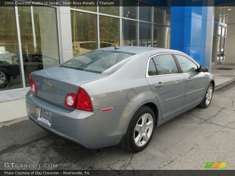 Silver Moss Metallic / Titanium 2009 Chevrolet Malibu LS Sedan