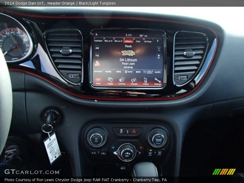 Header Orange / Black/Light Tungsten 2014 Dodge Dart SXT