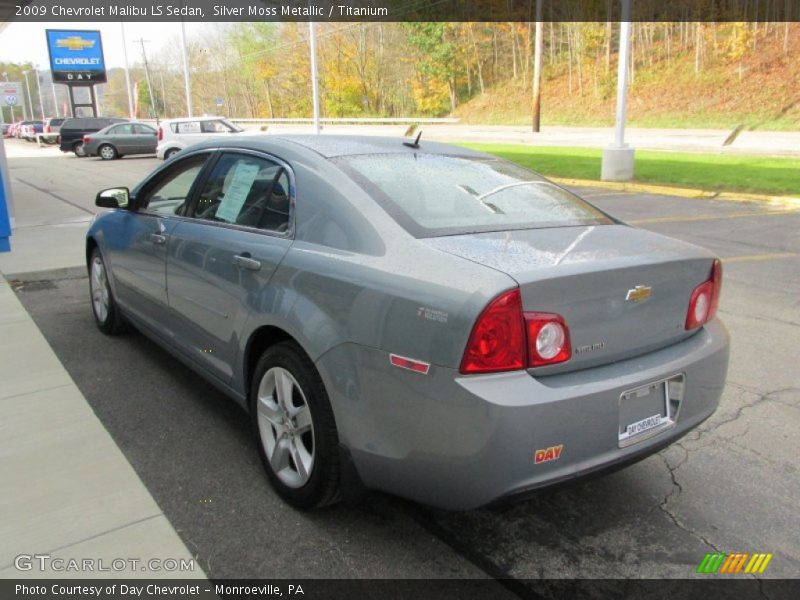 Silver Moss Metallic / Titanium 2009 Chevrolet Malibu LS Sedan