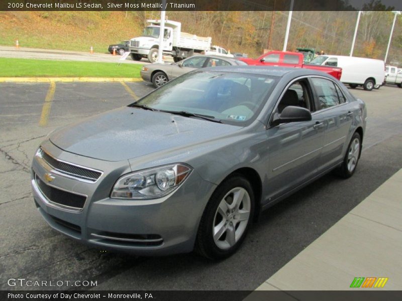 Silver Moss Metallic / Titanium 2009 Chevrolet Malibu LS Sedan