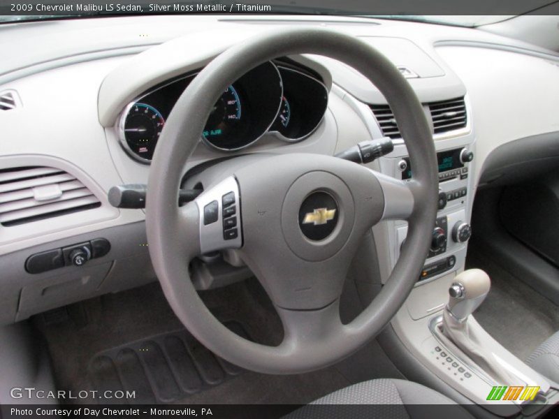 Silver Moss Metallic / Titanium 2009 Chevrolet Malibu LS Sedan